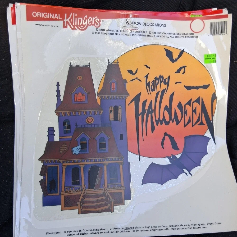 Vintage 90s Halloween Klingers Window Clings Lot Of 10 No Duplicates JOL...